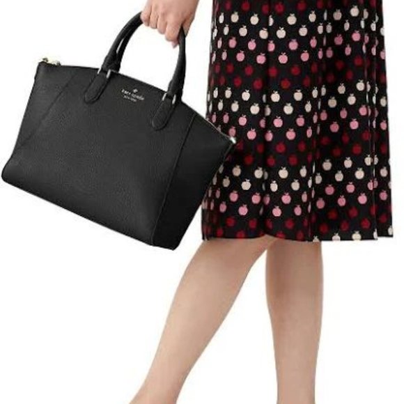 kate spade Handbags - Kate Spade Black Parker Med Pebble Leather Handbag Detach Shoulder Strap.  NWT